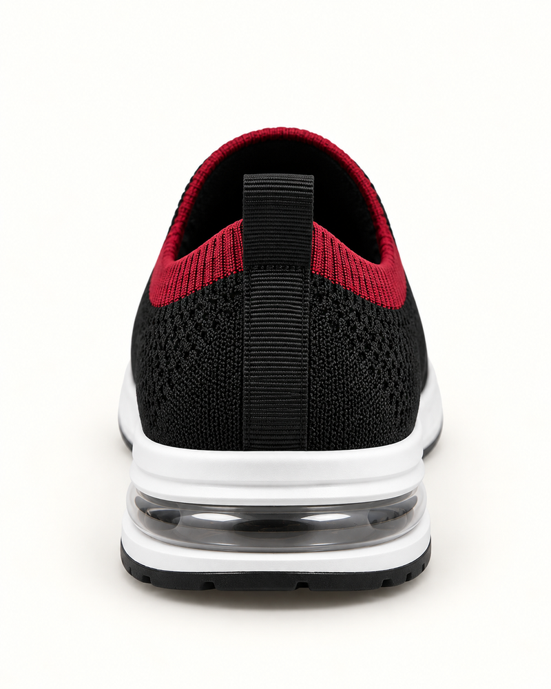 Women Knitted Slip-On Sneakers — Black